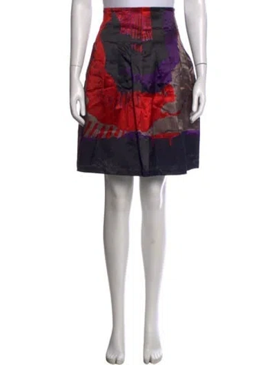 Pre-owned Etro Printed Mini Skirt In Purple