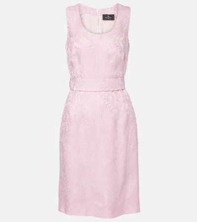Etro Bedrucktes Minikleid In Pink
