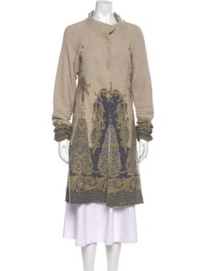 Pre-owned Etro Printed Mock Neck Sweater In Neutral