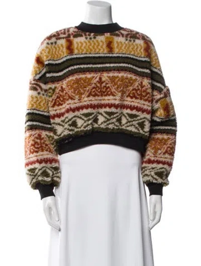 Pre-owned Etro Printed Mock Neck Sweatshirt In Black