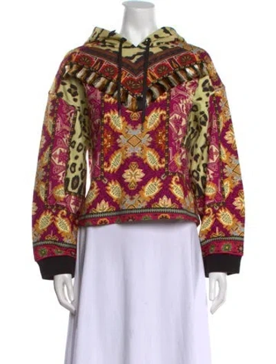 Pre-owned Etro Printed Mock Neck Sweatshirt In Pink