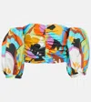 Etro Abstract-print Puff-sleeve Blouse In 1