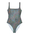 Etro Paisley-print One-piece Swimsuit In Multi In Blue