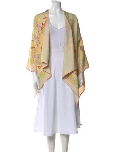 Pre-owned Etro Printed Open Front Sweater In Multi