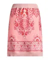 Etro Knit-trimmed Silk Mini Skirt