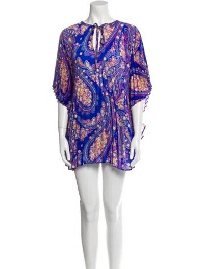 Pre-owned Etro Printed Pant Set In Purple