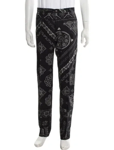Pre-owned Etro Printed Pants In Black