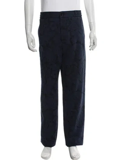 Pre-owned Etro Printed Pants In Blue