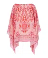 Etro Printed Pattern Cape In Pink