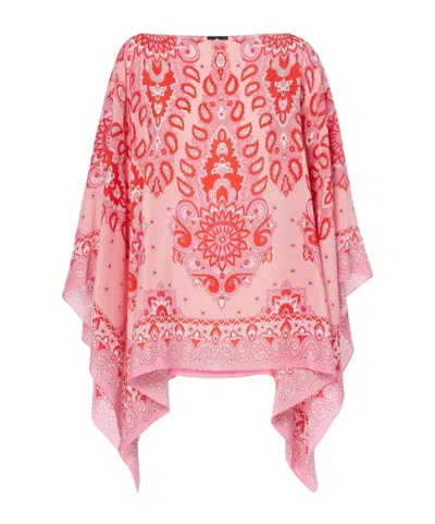 Etro Printed Pattern Cape In Multi