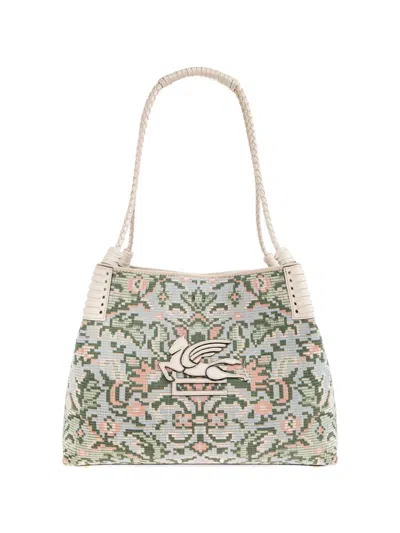 Etro Printed Pegasus Tote Bag In Multi