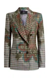 Etro Printed Plaid Blazer