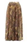 Etro Woman Midi Skirt Sand Size 10 Polyester