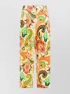 Etro Printed Pleated Trousers With Pockets And Loops