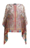 Etro Printed Poncho Top In Multi