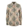 Etro Printed Popeline Shirt With Patchwork Paisley Print In Yellow
