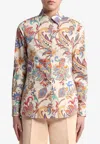 Etro Printed Poplin Shirt In Multi