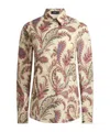 Etro Printed Poplin Shirt In Neutral