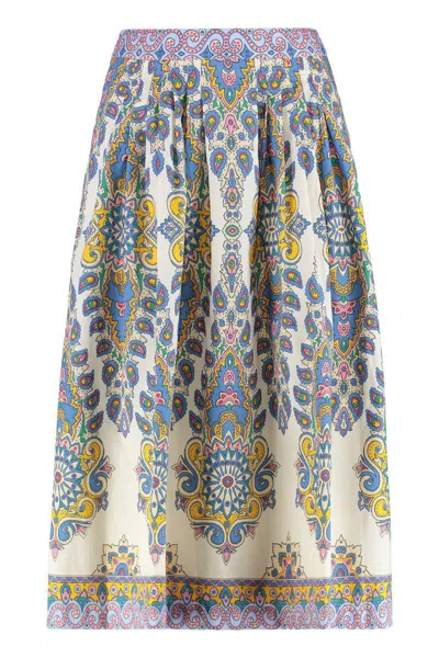 ETRO ETRO PRINTED POPLIN SKIRT