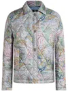 Etro Printed Quilted Jacket In White