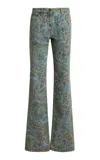 Etro Printed Rigid Low-rise Straight-leg Jeans In Multi