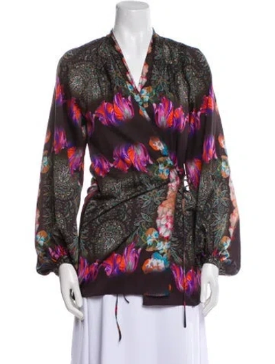 Pre-owned Etro Printed Robe In Multi