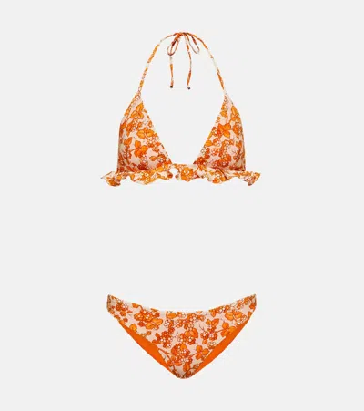 ETRO PRINTED RUCHED BIKINI