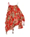 Etro Printed Ruffled Silk Chiffon Top In Multi