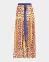 Etro Printed Satin Jacquard Wide-leg Beach Pants In Multi