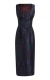 Etro Printed Satin Midi Dress In Multi