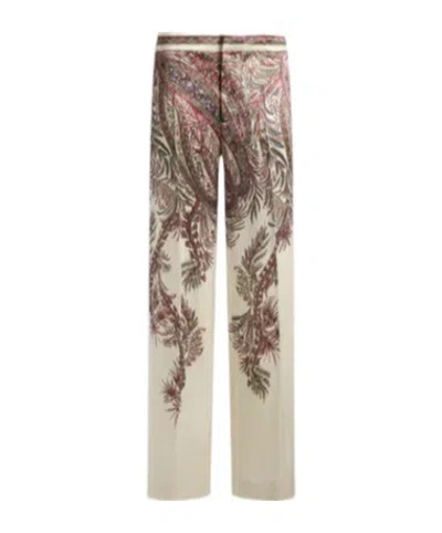 ETRO ETRO PRINTED SATIN PALAZZO TROUSERS