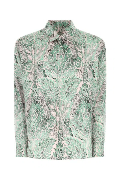 Etro Printed Satin Shirt In 0500