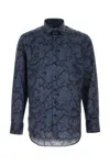 Etro Satin Shirt With Paisley Max Flowers Print In X0883