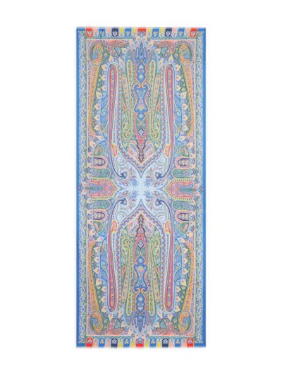 Etro Printed Scarf In Blue