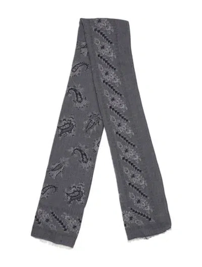 Pre-owned Etro Printed Scarf In Blue