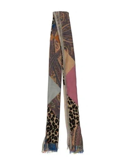 Pre-owned Etro Printed Scarf In Neutrals