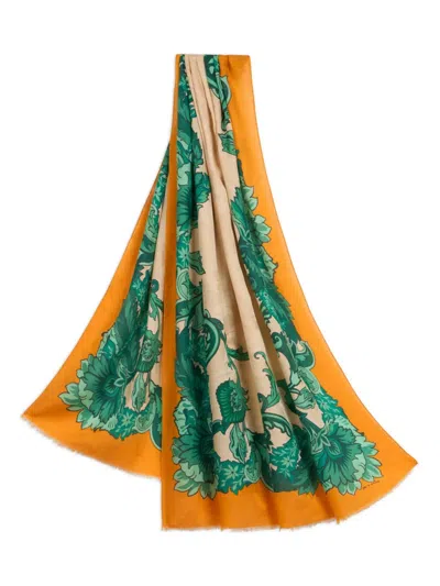 Etro Printed Scarf In Orange