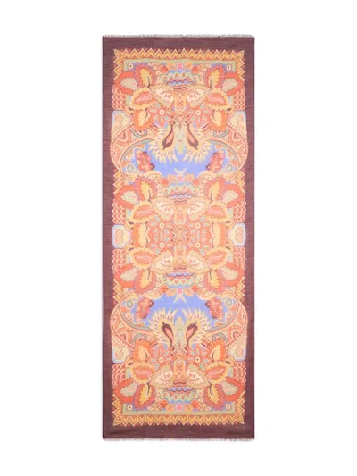 Etro Printed Scarf In Orange