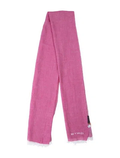 Pre-owned Etro Printed Scarf In Pink