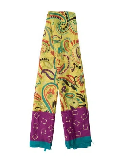 Pre-owned Etro Printed Scarf In Purple