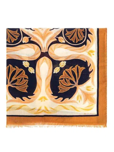 Etro Printed Scarf In Sand