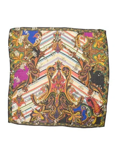 Pre-owned Etro Printed Scarf W/ Tags In Black