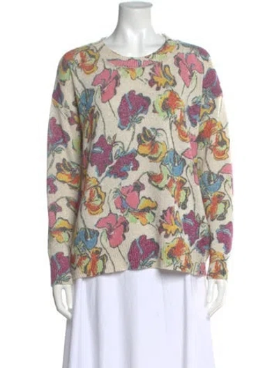 Pre-owned Etro Printed Scoop Neck Sweater In Neutral