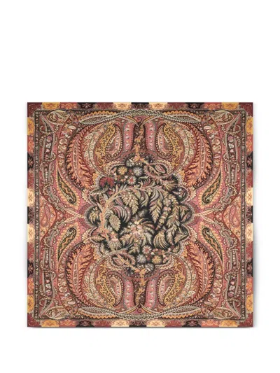 Etro Printed Shawl In Brown
