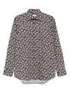 Etro Roma Paisley Print Shirt In Brown