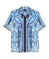 Etro Paisley Print Short-sleeved Shirt In Blue