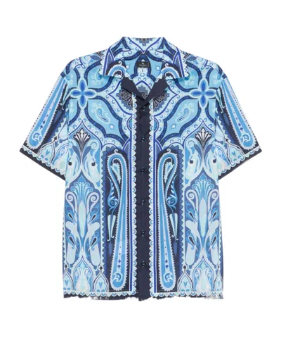 ETRO ETRO PAISLEY-PRINTED SHORT SLEEVED SHIRT