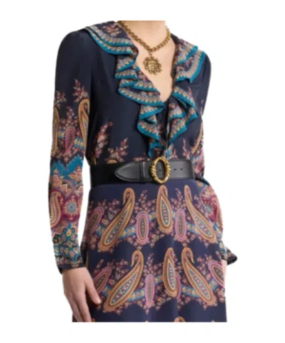 Etro Printed Shirt In Blue