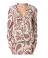 Etro Printed Poplin Shirt In Brown