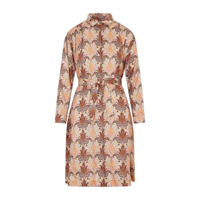 Etro Printed Shirt Dress In Multi